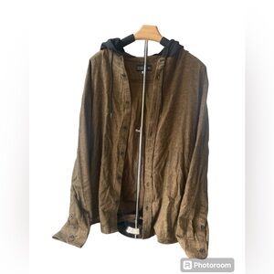 Men’s Caliville Button-Down Hoodie Long Sleeve Shirt